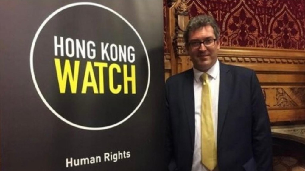 「香港監察」創辦人羅傑斯（Benedict Rogers）是黎智英網上節目的嘉賓。官網圖片