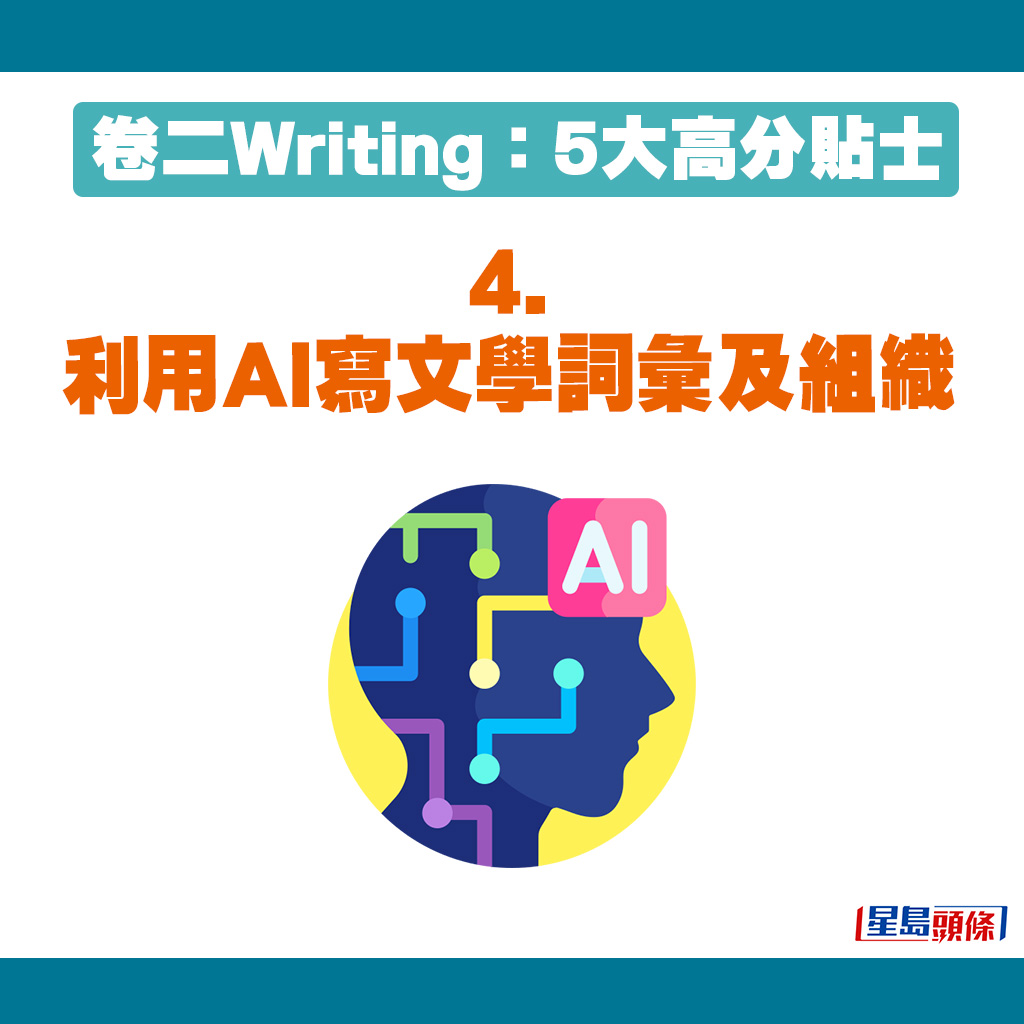 考生备战DSE英文科时，也可以利用AI写文学词汇及组织。