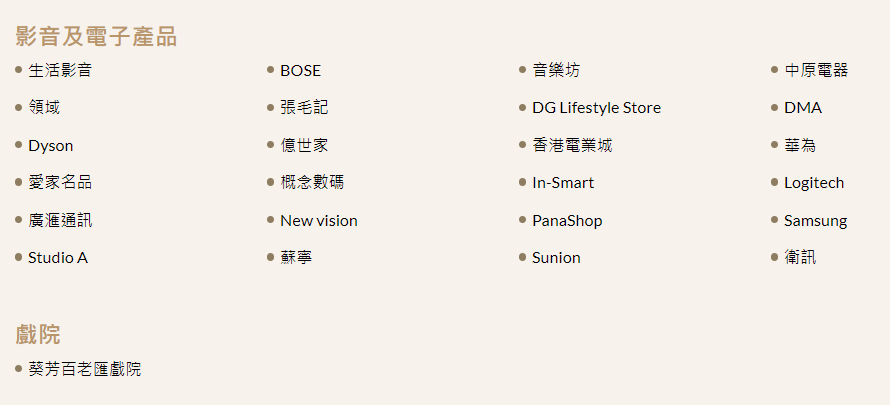 影音及戏院类商户