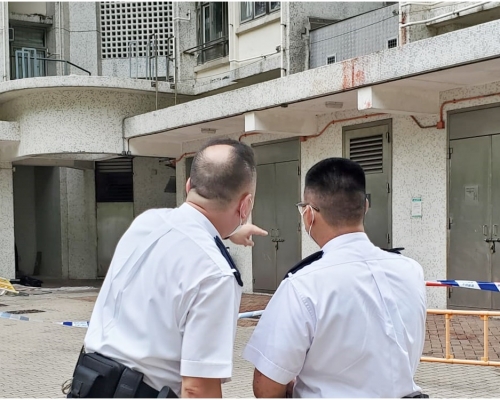 現場遺下血跡。