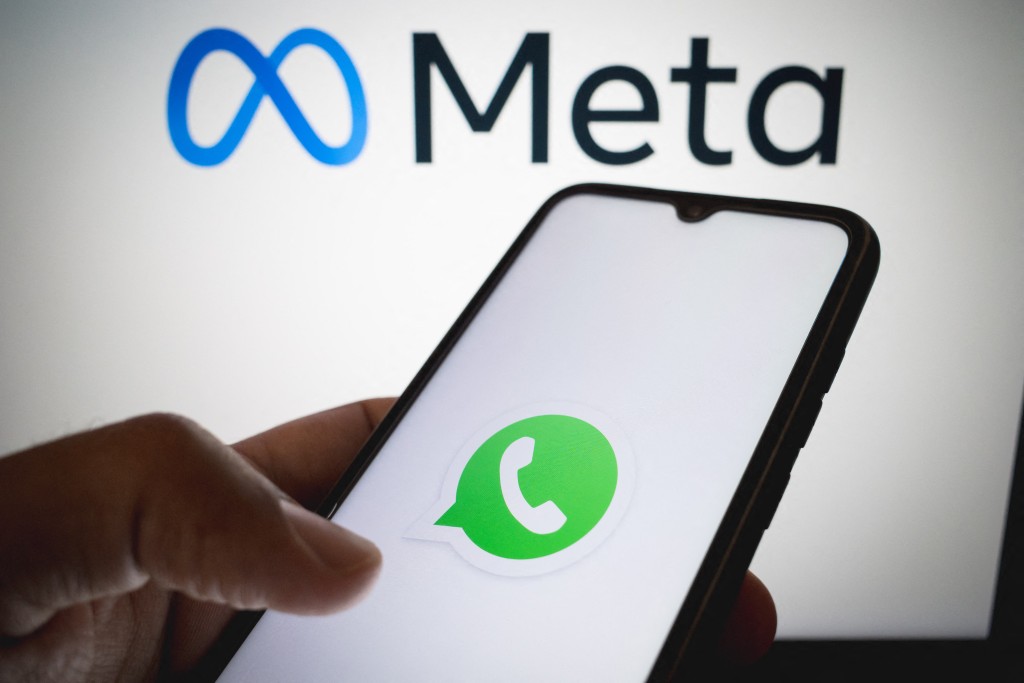 WhatsApp吹哨者指控Meta違反資訊安全。法新社 WhatsApp吹哨者指控Meta違反資訊安全。法新社