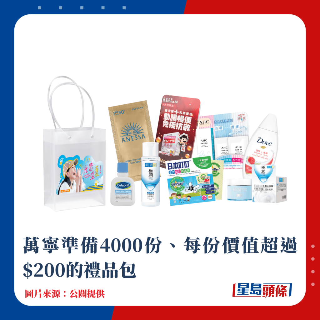 萬寧準備4000份、每份價值超過$200的禮品包