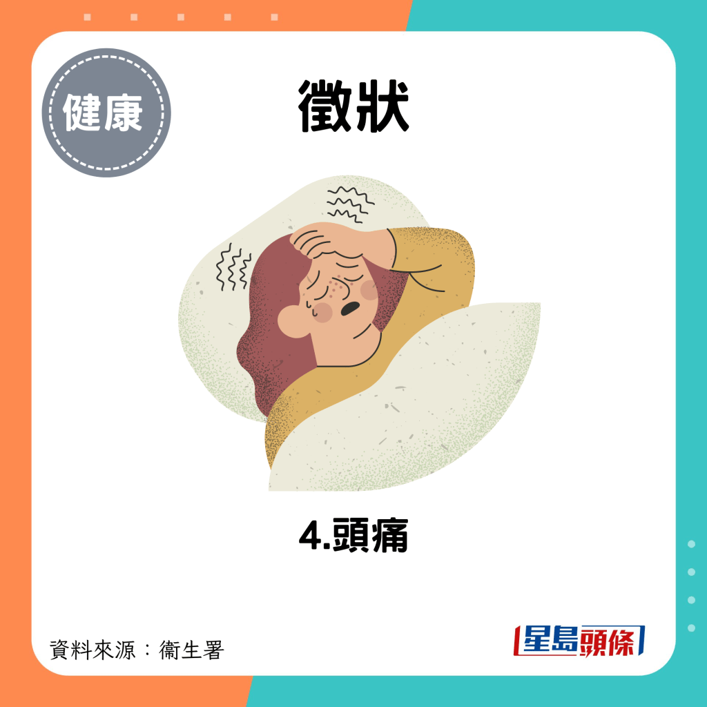 徵状：4.头痛