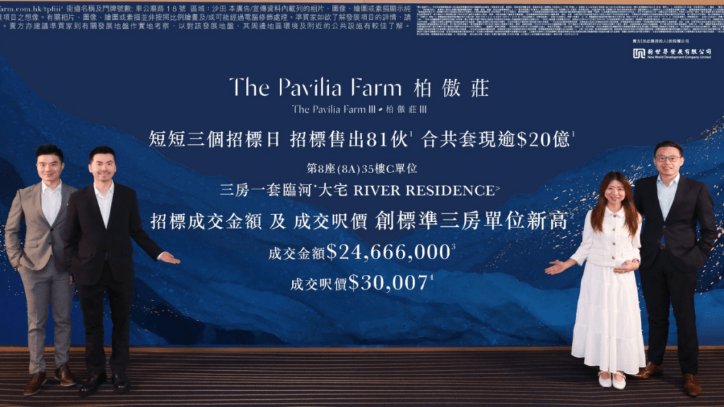 柏傲莊III截收逾7000票，超額認購逾78倍。