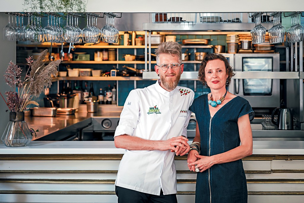 星級純素餐廳「Humus×Hortense」背後的創意夫婦Nicolas Decloedt與Caroline Baerten。