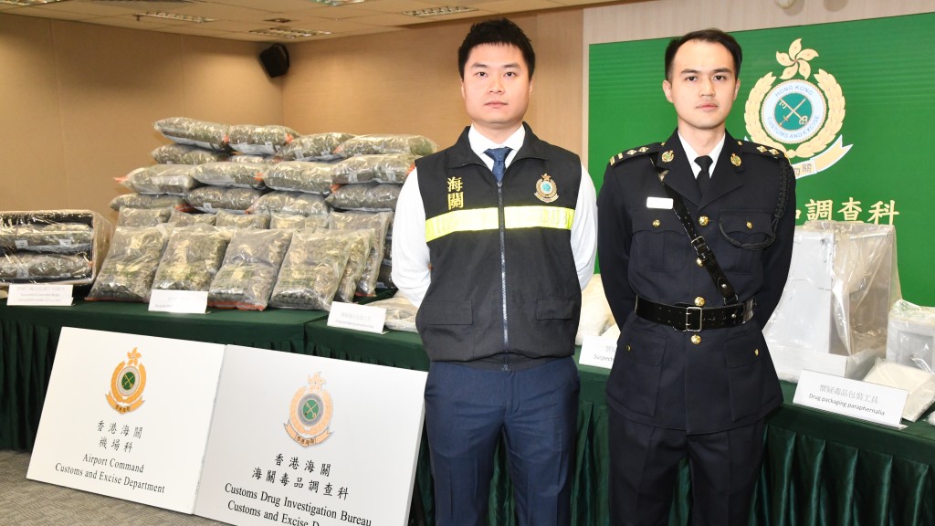 海關連破3宗航空販毒案 再搜葵涌工廈倉庫 檢$5800萬各類毒品拘2人