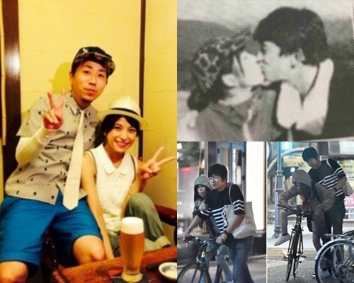 TENN(左圖)於3年前自殺,疑發現上原多香子與阿部力姦情(右上),如今她和新婚(右下)計劃再婚激怒了亡夫家。