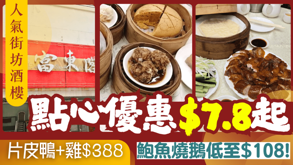 沙田街坊酒樓手工點心$7.8起！鵪鶉蛋燒賣/潮州粉果/牛肉球即叫即蒸 片皮鴨/鮑魚套餐低至$108起