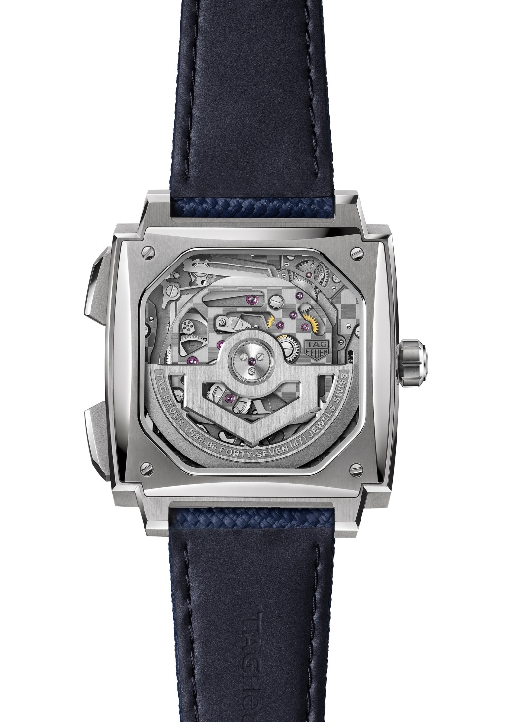 Tag Heuer Monaco Evergraph搭載的TH80-00自動上鏈計時機芯，配備全新「柔性雙穩態計時機制」。