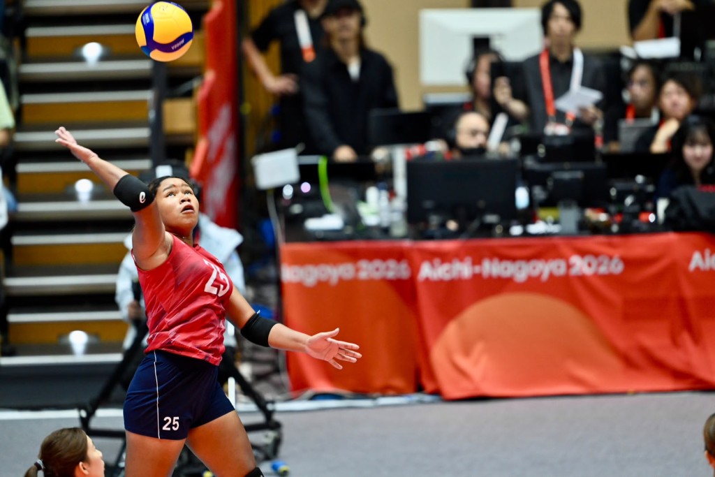亞運會分組賽香港女排3:0戰勝卡塔爾。劉駿軒攝 亞運會分組賽香港女排3:0戰勝卡塔爾。劉駿軒攝