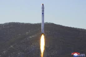 北韩中央通讯社引述国家航空宇宙技术总局报道，军事侦察卫星正确进入运行轨道。资料图片