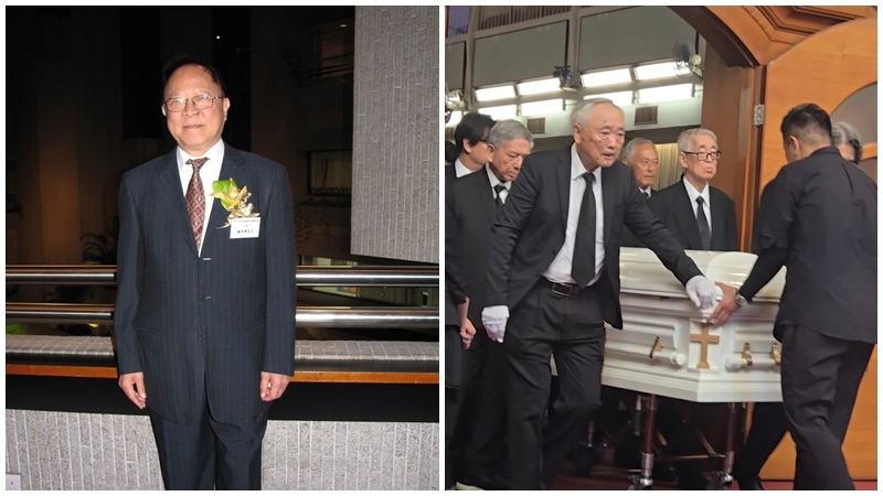 鍾景輝安息禮拜丨扶靈名單藏寓意  孫中山曾孫孫必勝送別摯友  杜琪峯謝君豪按排序致敬