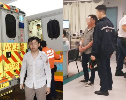 一名青年與一名老翁在投注站發生爭執。