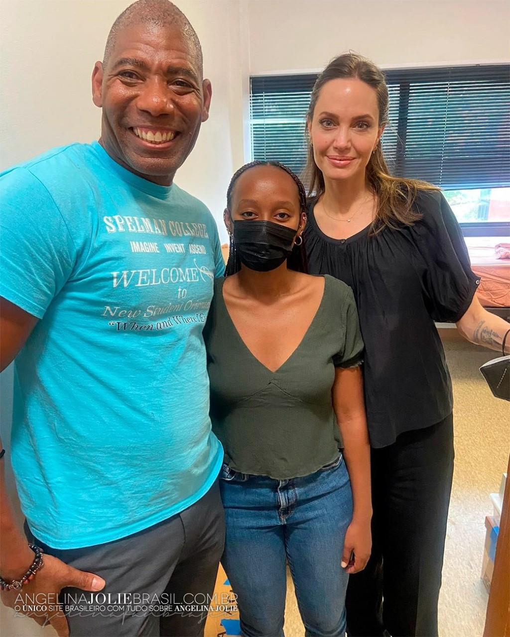 安祖蓮娜上周送17歲大女Zahara到阿特蘭大的大學。