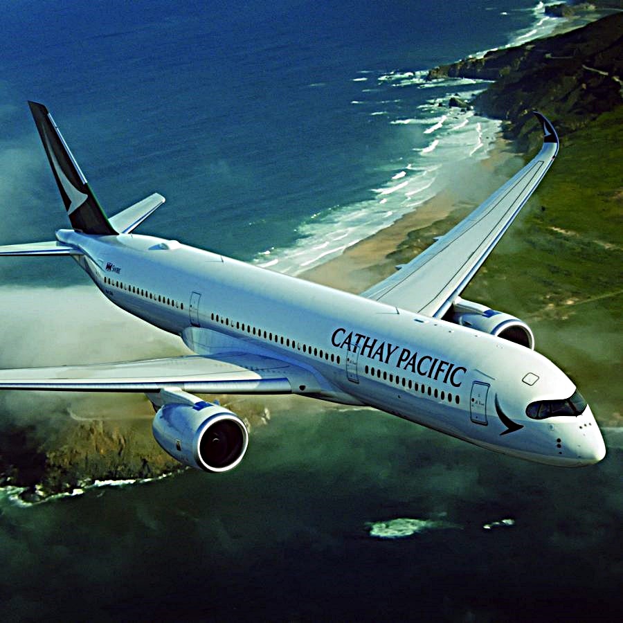 涉事客機為一架國泰A350-1000型客機。(國泰網頁圖片) 涉事客機為一架國泰A350-1000型客機。(國泰網頁圖片)