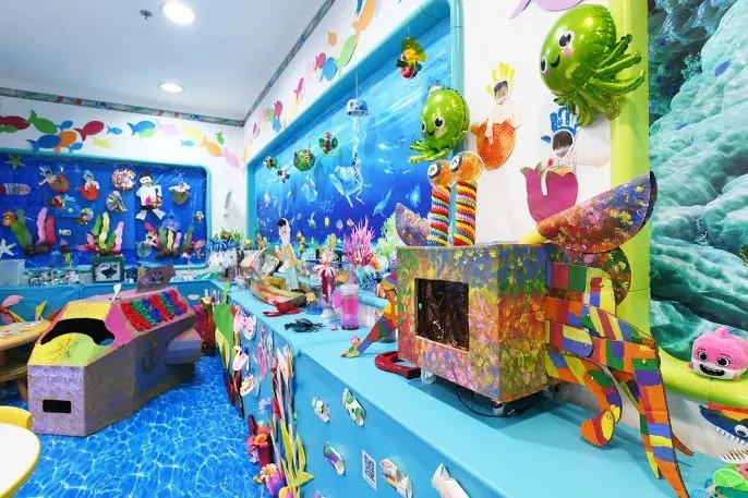 去年學校的主題為「海洋」,校長特意設立STEAM學習主題室,將課室變成海底世界,增添學習氣氛。 去年學校的主題為「海洋」,校長特意設立STEAM學習主題室,將課室變成海底世界,增添學習氣氛。