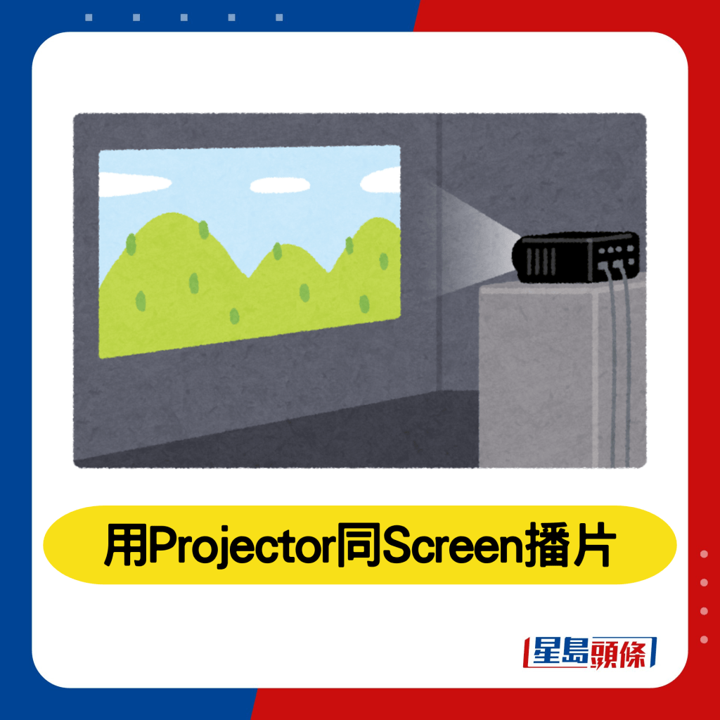 用Projector同Screen播片