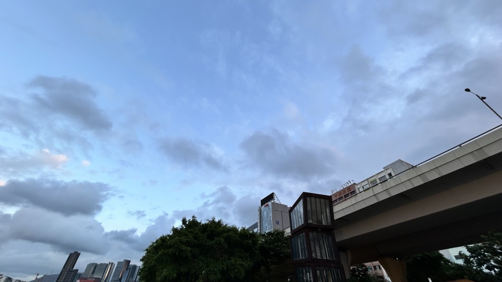 大致多雲，有幾陣驟雨。