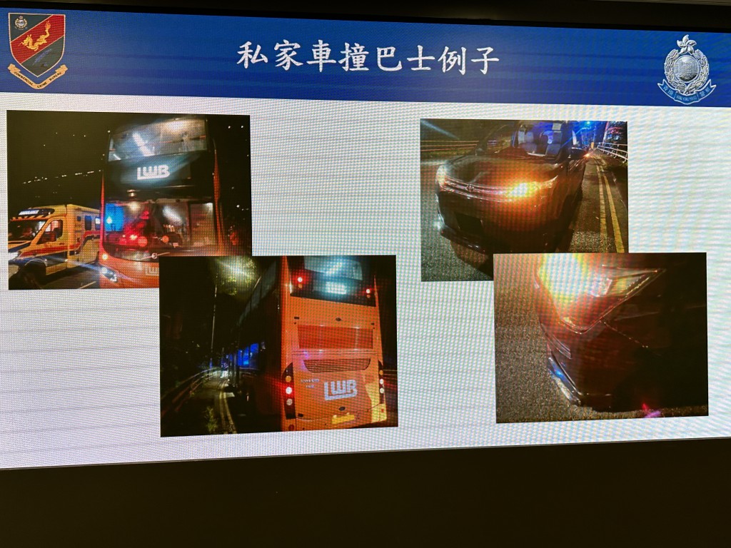 警方展示当日意外图片。