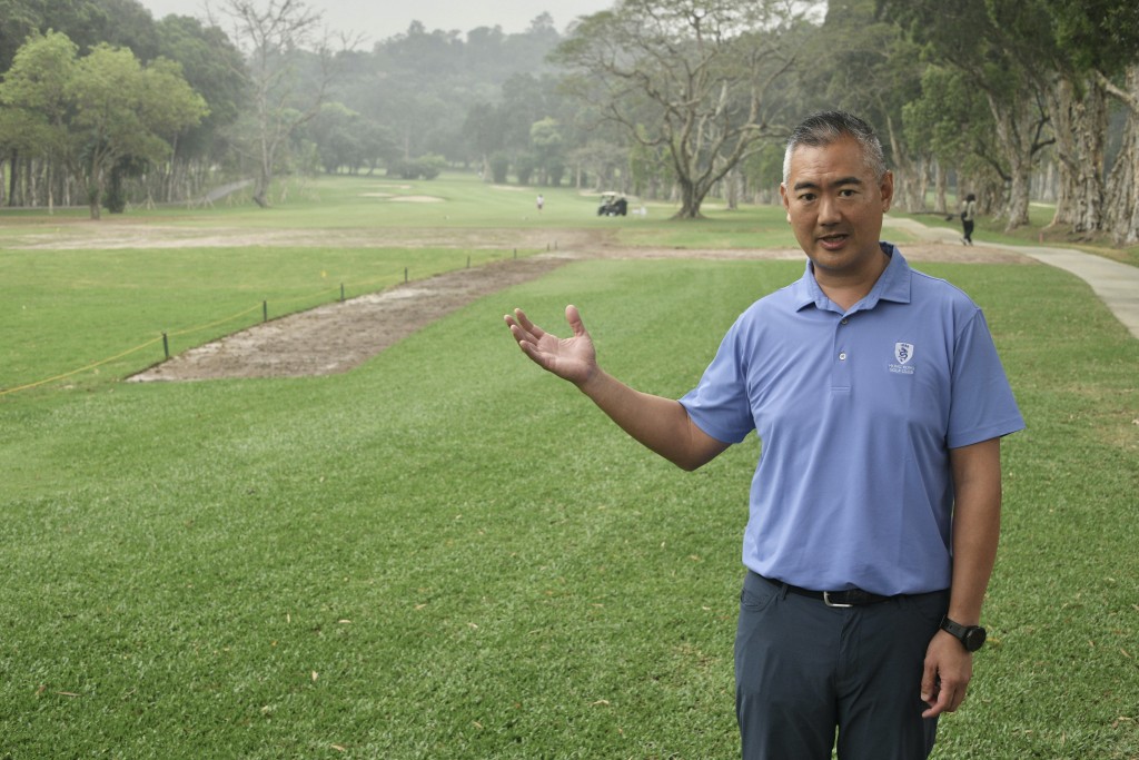 香港哥爾夫球會會長郭永亮總結舉辦LIV Golf 的經驗。陳浩元攝