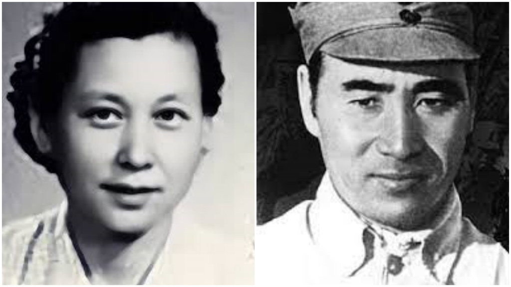 1937年，18歲的張梅（左）在延安嫁給林彪（右）。