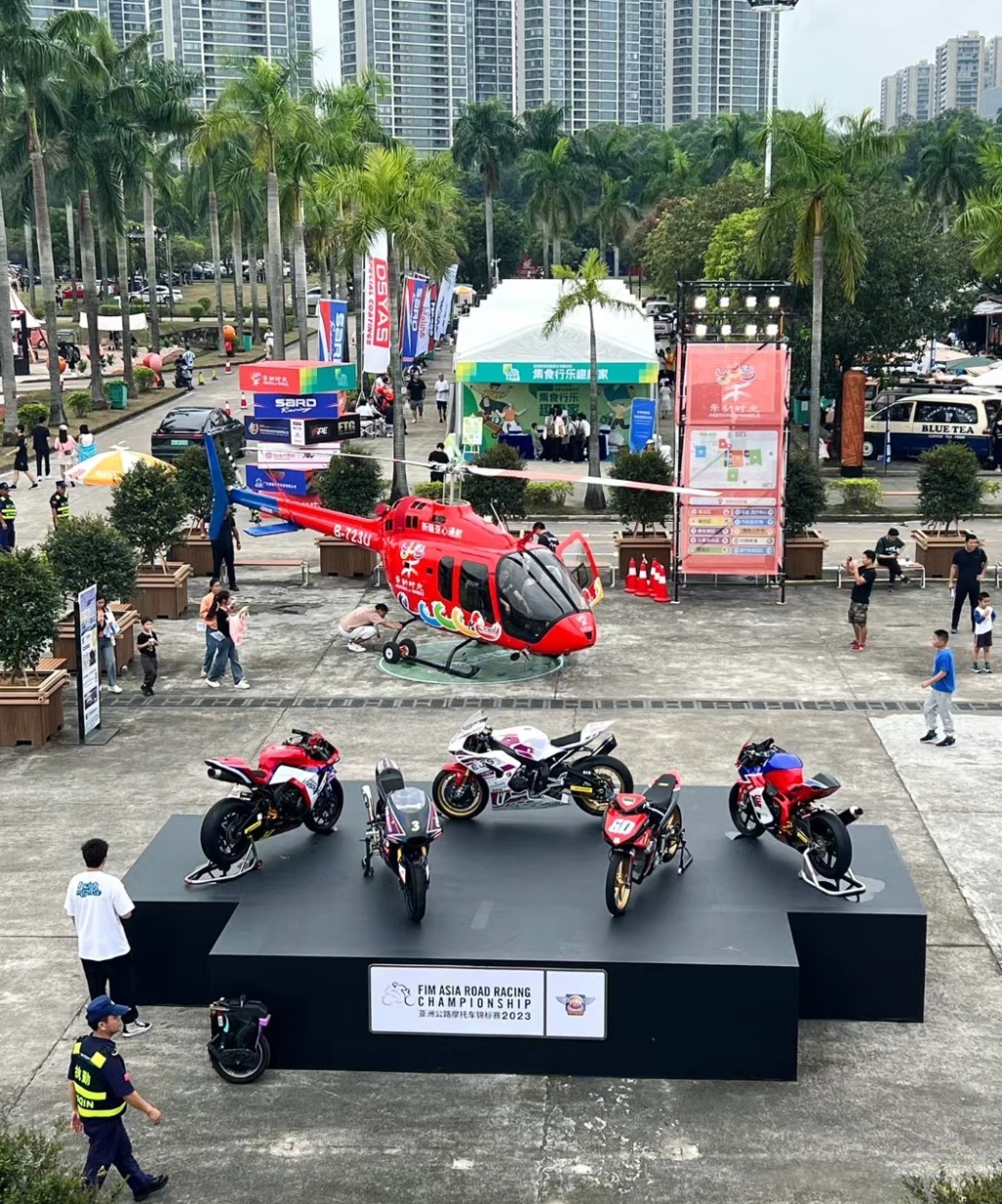 珠海好去处2024 | 7. 珠海国际赛车场 上月展出《亚洲公路摩托车锦标赛》战车。（图片来源：小红书＠LEE）