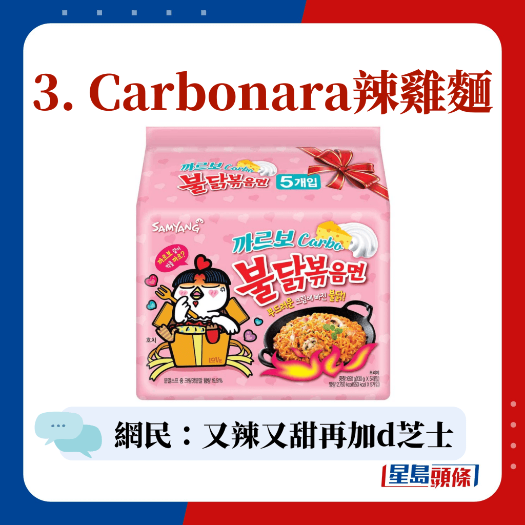 3. Carbonara辣雞麵