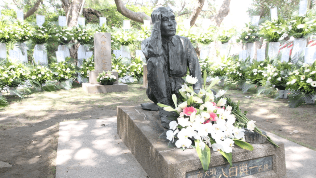 台南設有八田與一銅像。中時