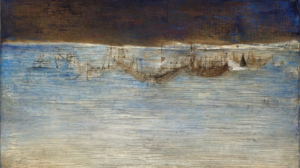 趙無極《歸航》，1953年作，油畫/畫布，60×92厘米。