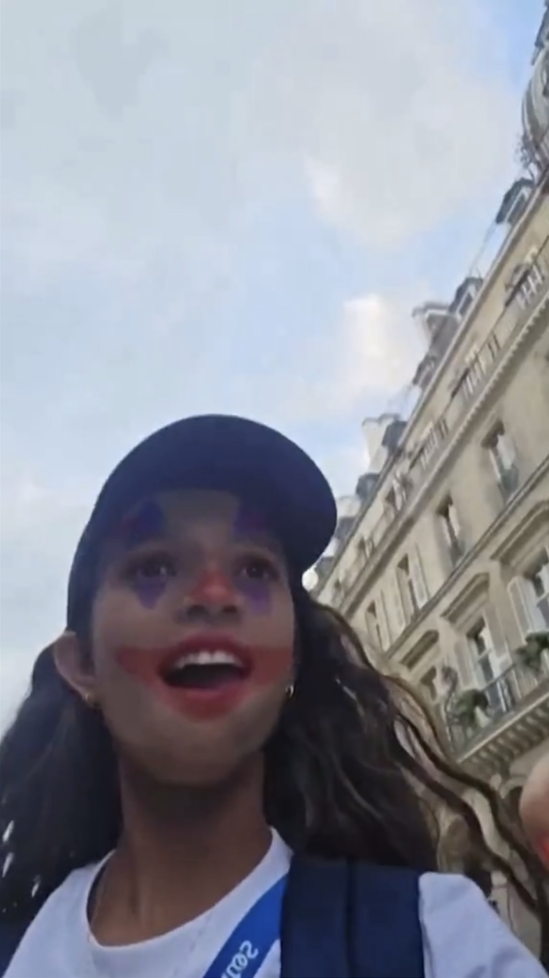 里爾（Rayssa Leal）加上小丑特效濾鏡自嘲。 Instagram