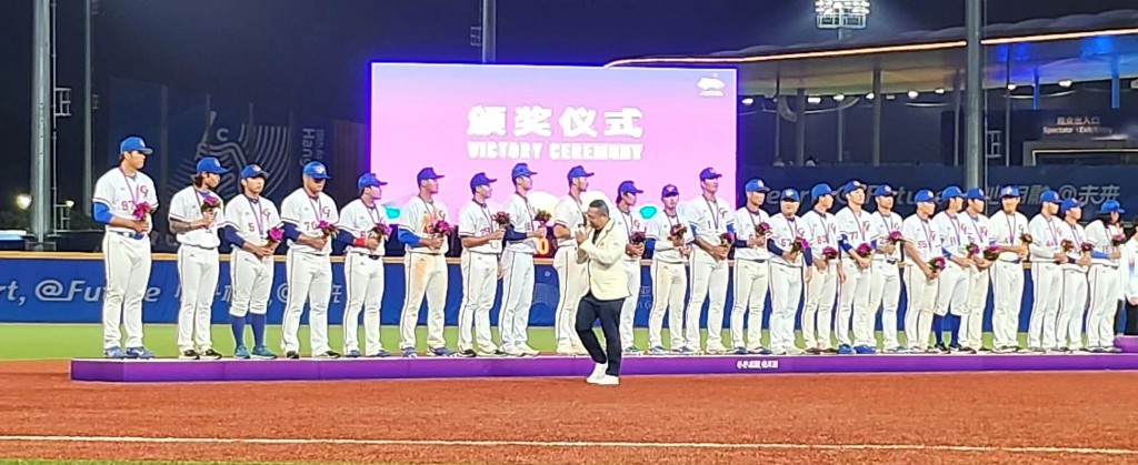 香港棒球队于亚运。（棒总提供）