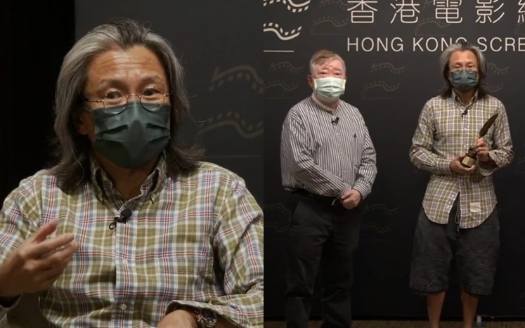 陳可辛為《奪冠》編劇張冀代領獎項，並談及拍攝時遇到的狀況。