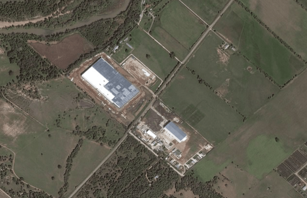 馬斯克旗下公司在巴斯特羅普縣開發的土地。圖片攝於2021年。（網上截圖）