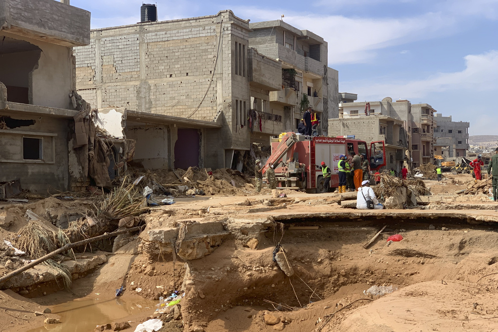 利比亞水災死亡人數超過1萬人。美聯社