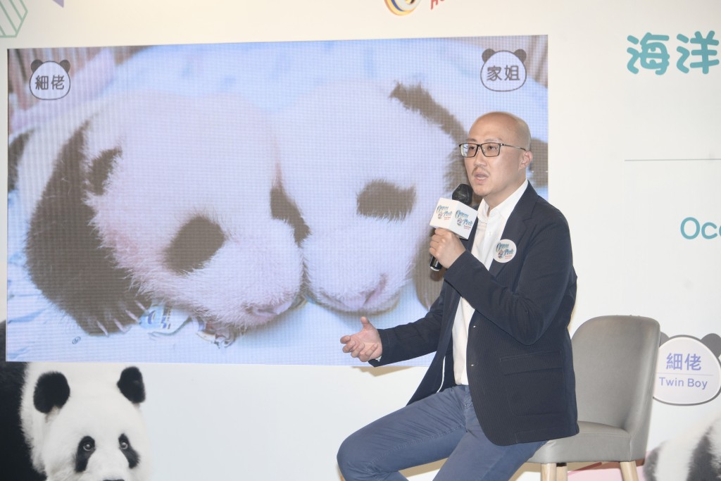 海洋公園動物及保育主管祝效忠。（陳浩元攝）