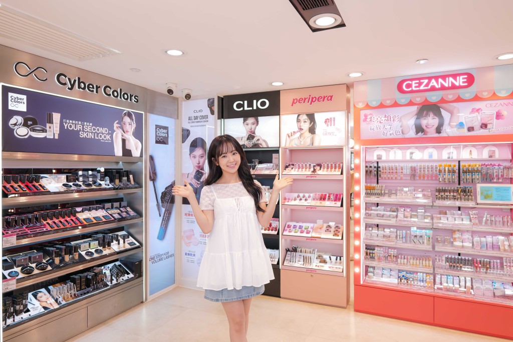全新形象美妝專區匯聚超過20多個日韓熱門彩妝品牌。