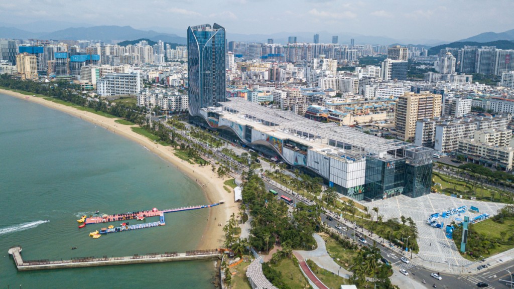 海南自貿港重點園區—三亞中央商務區。新華社 海南自貿港重點園區—三亞中央商務區。新華社