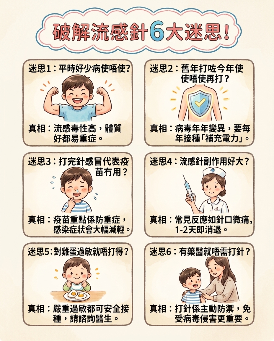 关于流感针迷思多多,你又是否清楚? 关于流感针迷思多多,你又是否清楚?