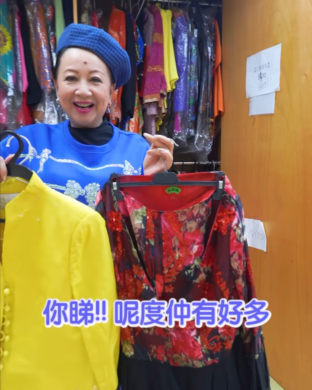 薛家燕捐出六百多件珍藏靚衫。