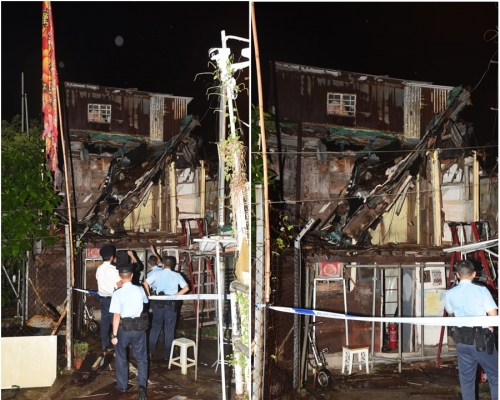 油塘茶果岭铁皮屋大雨期间倒塌。