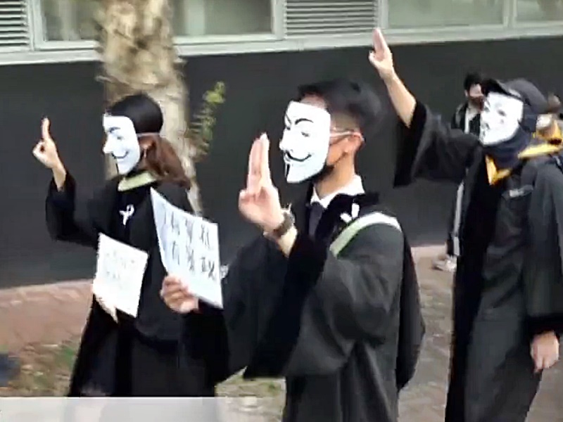 有線新聞直播截圖。