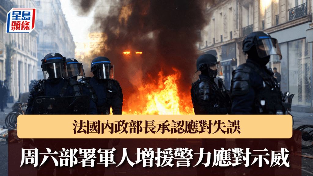 法国内政部长承认应对失误 周六部署军人增援警力应对示威。路透社