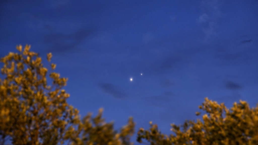 金星合木星天文現像。示意圖片