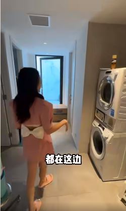 港漂靓妈月租6位数的香港星级豪宅地库设工人房，摆设其他杂物。