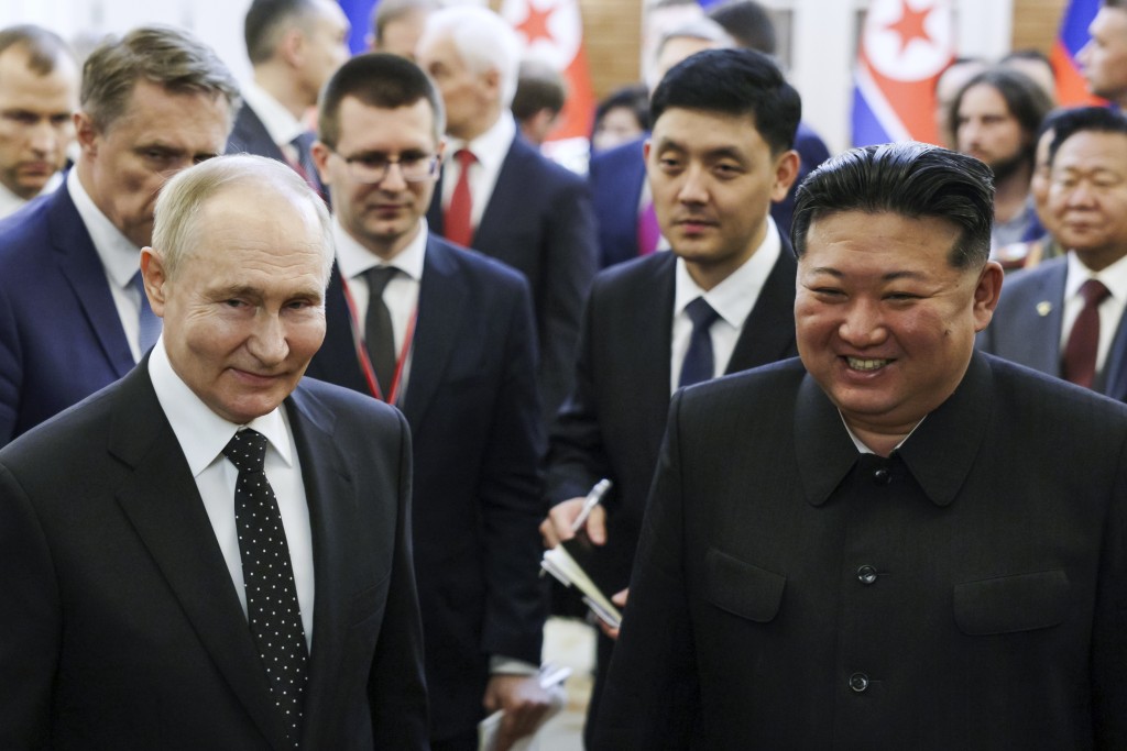 南韓對俄朝加強合作表示擔憂。美聯社
