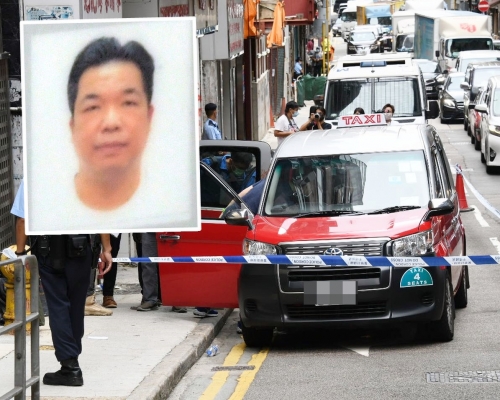 48歲的士司機韋劍雄(小圖)上周遭兇徒用利器割頸，送院後不治。資料圖片