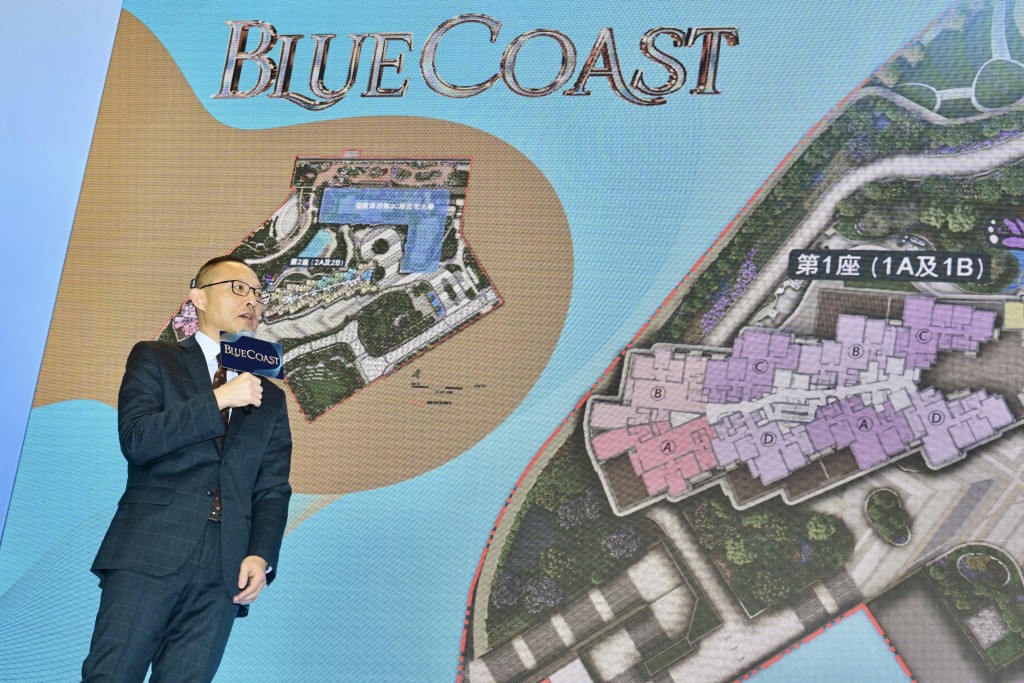 郭子威透露，Blue Coast每尺成本价约2.8万元