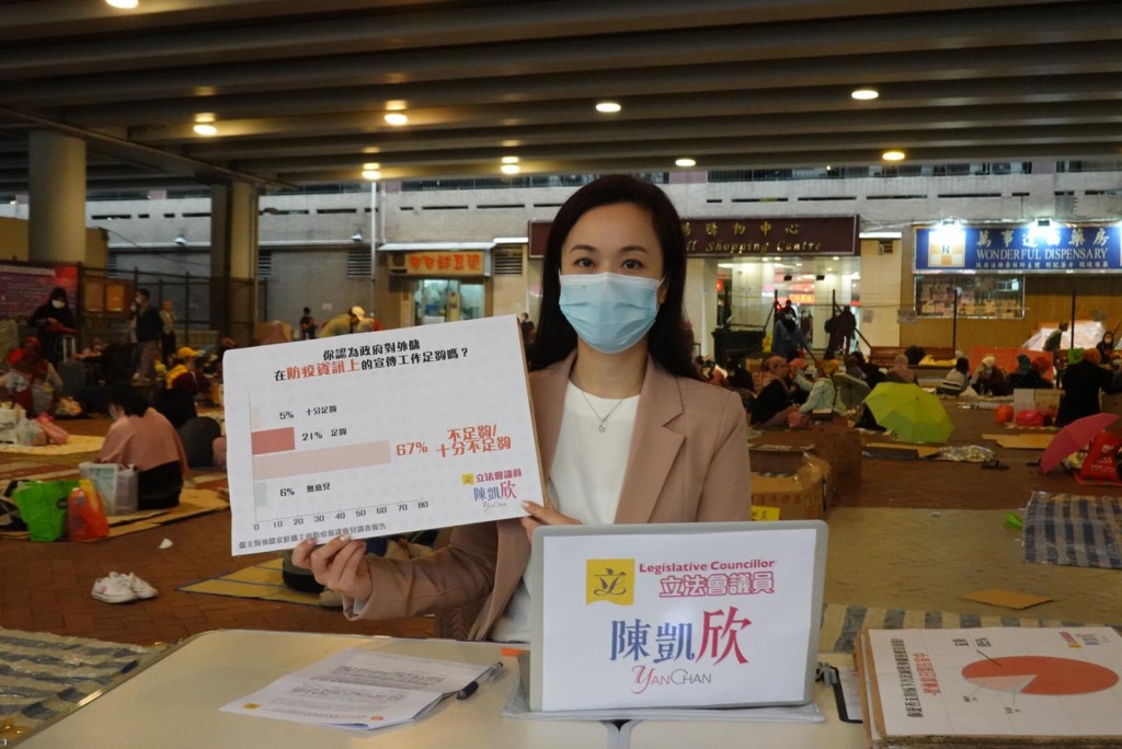 調查指逾半僱主認爲外傭防疫不足。陳凱欣提供圖片