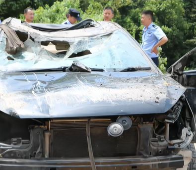 劉某自編自導駕車落水事故，將父親殺死以騙取保險賠償。影片截圖