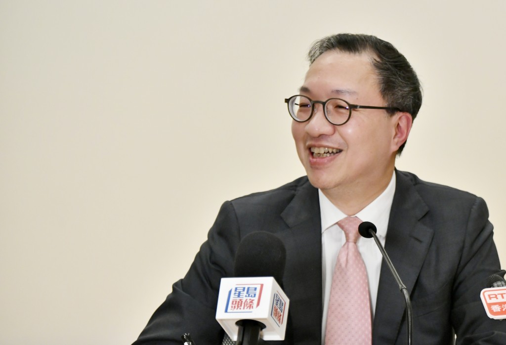 林定国认为他现时最大挑战是其「说好香港故事」的使命，其任务是要说好香港的法治环境。卢江球摄